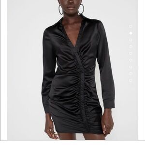 Zara Black Satin Dress